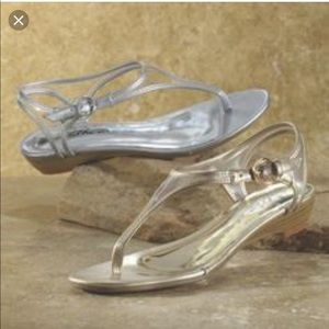 Midnight Velvet silver sandals